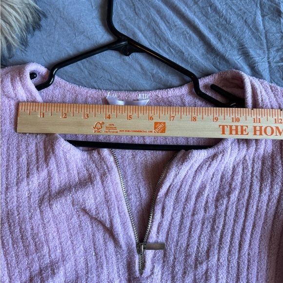 Nobo No Boundaries Women’s L 1/2 Zip Collared Sweater Crop top NWOT - Picture 8 of 11